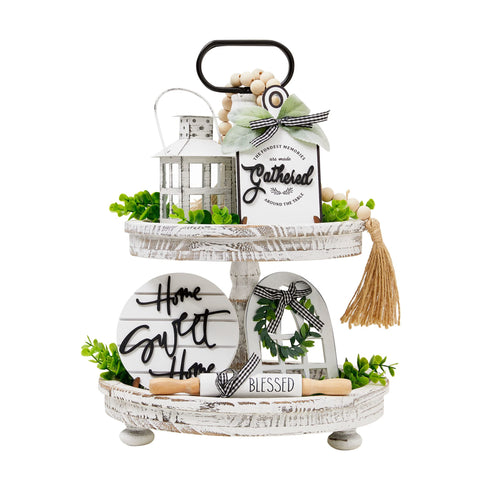 Houmury front view of full 16-piece set showing contents and neat packaging for easy styling
