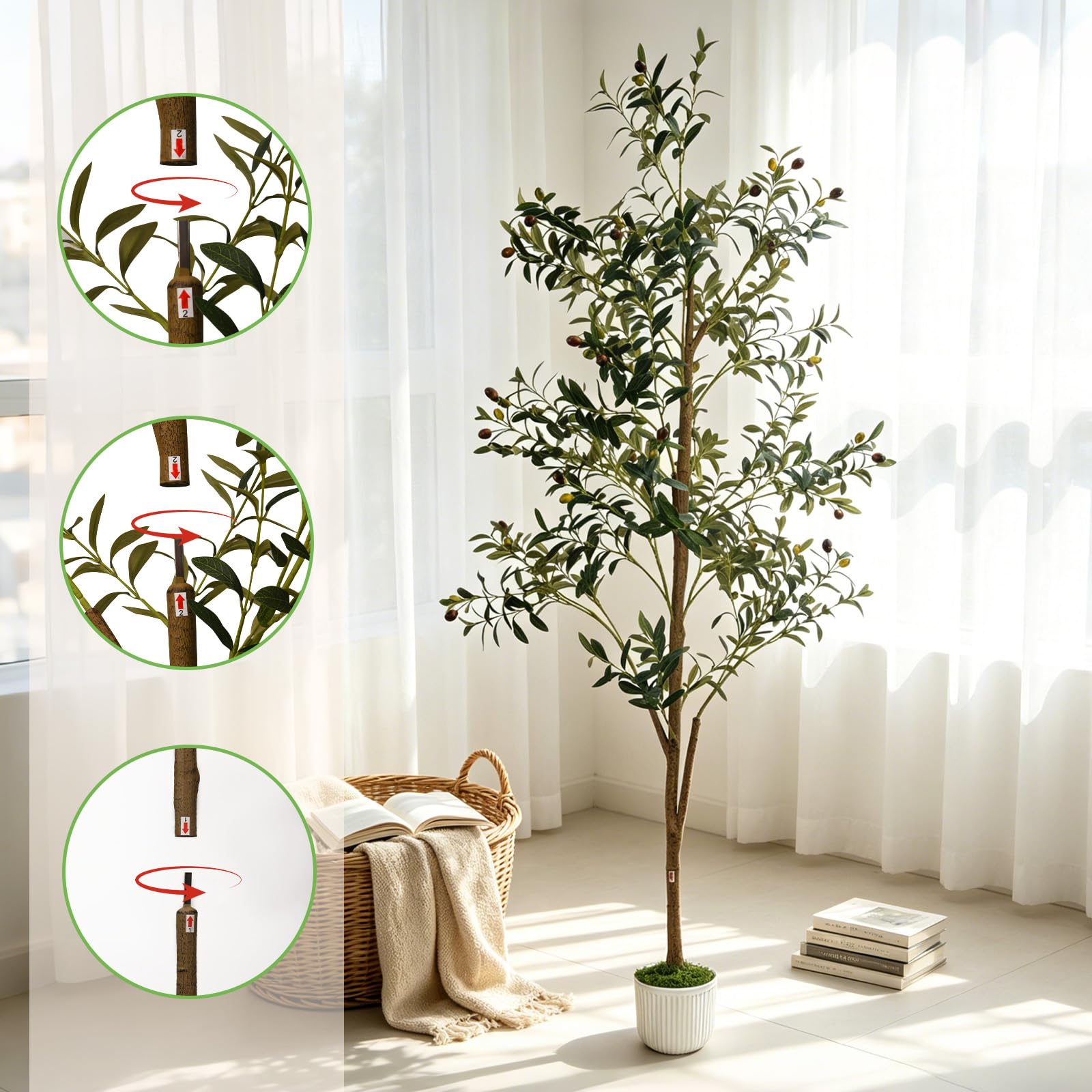 houpudamai in living room styling bringing natural ambiance without maintenance