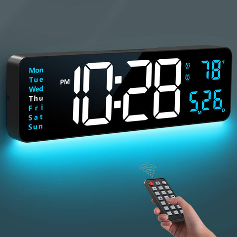 Hournor large front display showing clear 4-inch digits and easy visibility
