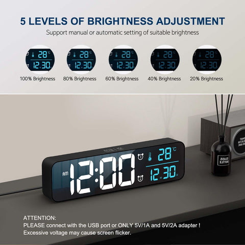Hournor side view with touch controls showing adjustable brightness benefit