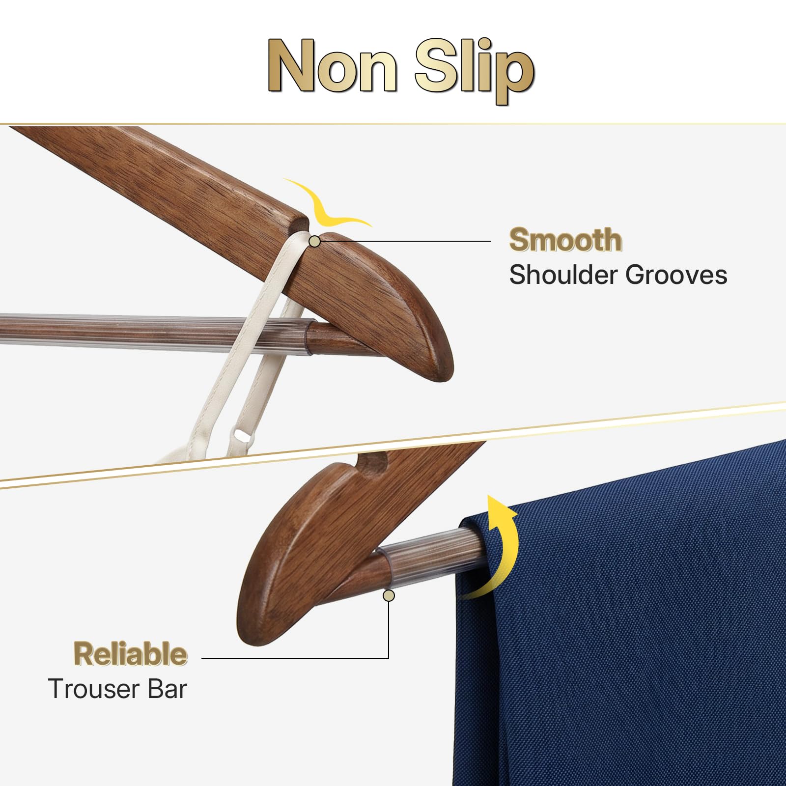 HOUSE DAY rounded trouser bar detail holding pants without creases