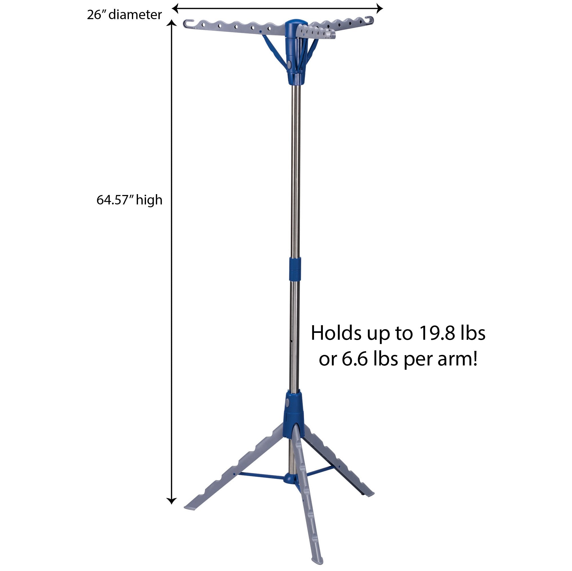 Household Essentials detailed close-up of arm and hanger slots illustrating secure hanging