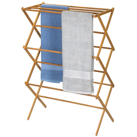 Household Essentials rack holding clothes demonstrating ample drying space benefit