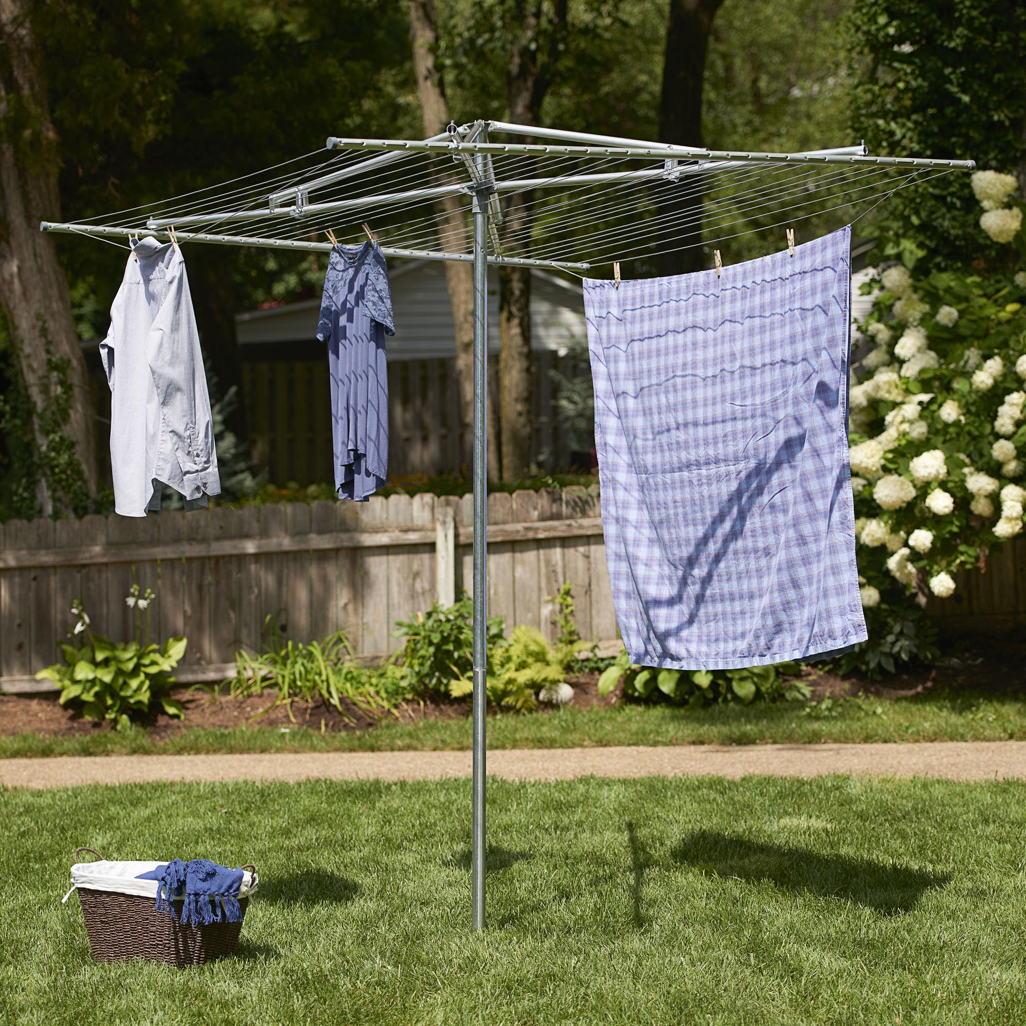 Household Essentials detail of vinyl clotheslines demonstrating durable non-snag lines