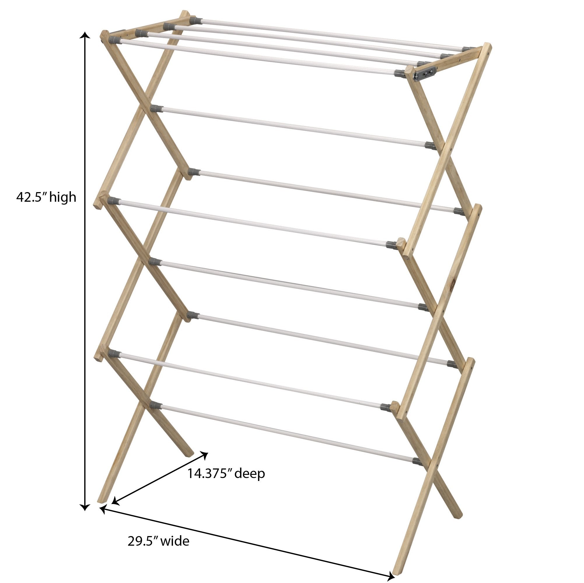 Household Essentials folded rack flat for compact storage saving space