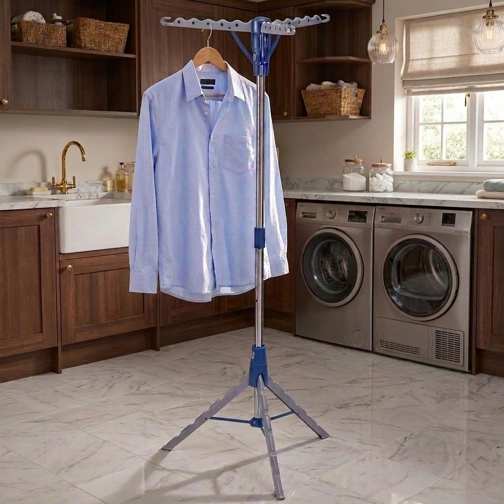Household Essentials folded rack stored in closet showing compact storage advantage