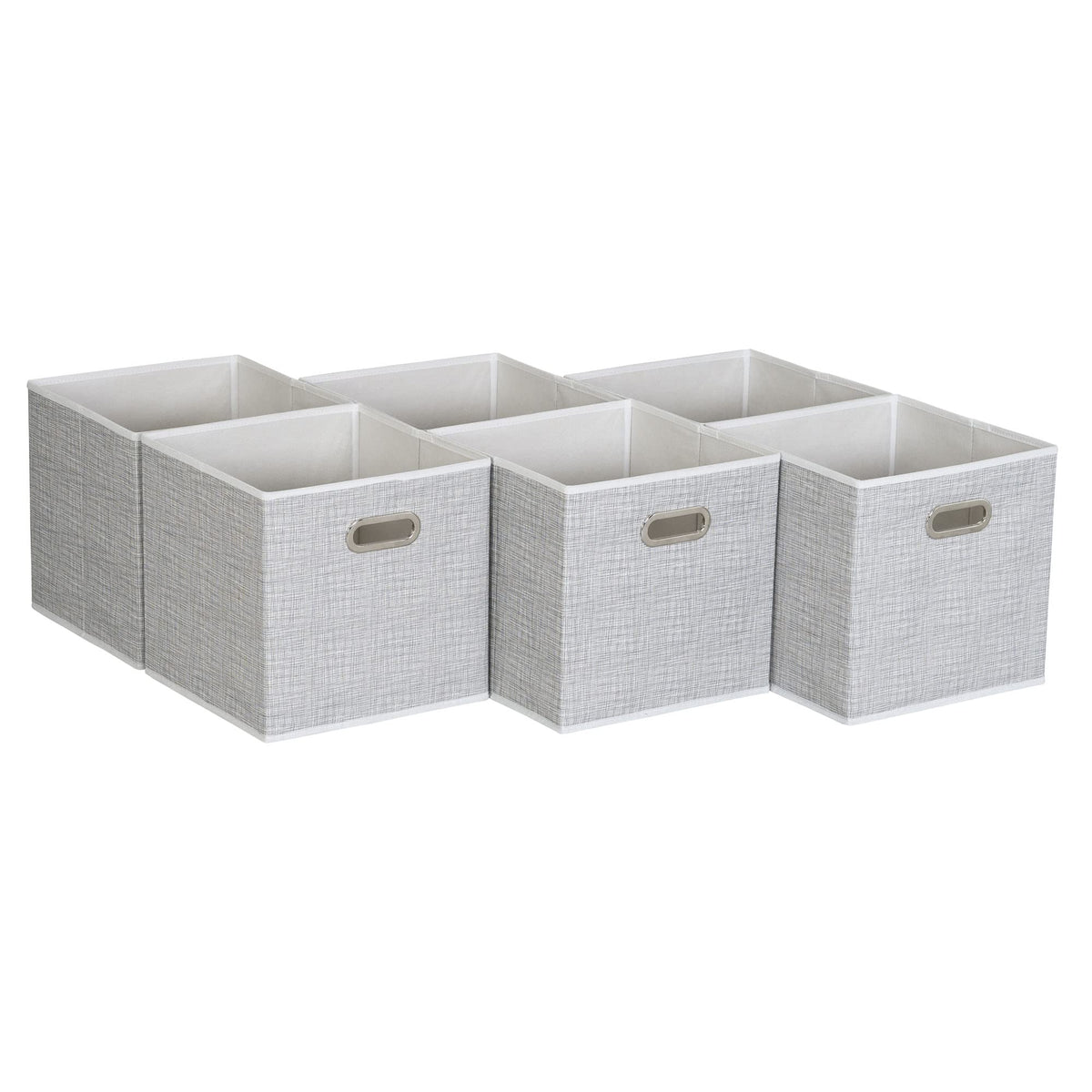 Household Essentials front view showing white cube in shelving, tidy storage benefit