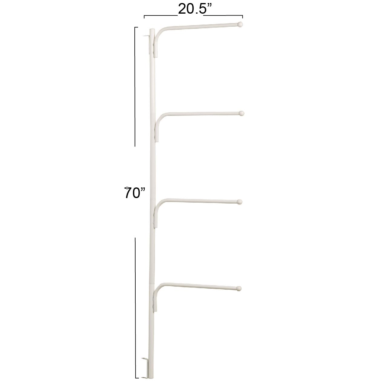 Household Essentials product label and hinge-mount hardware detail for easy installation