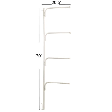 Household Essentials product label and hinge-mount hardware detail for easy installation