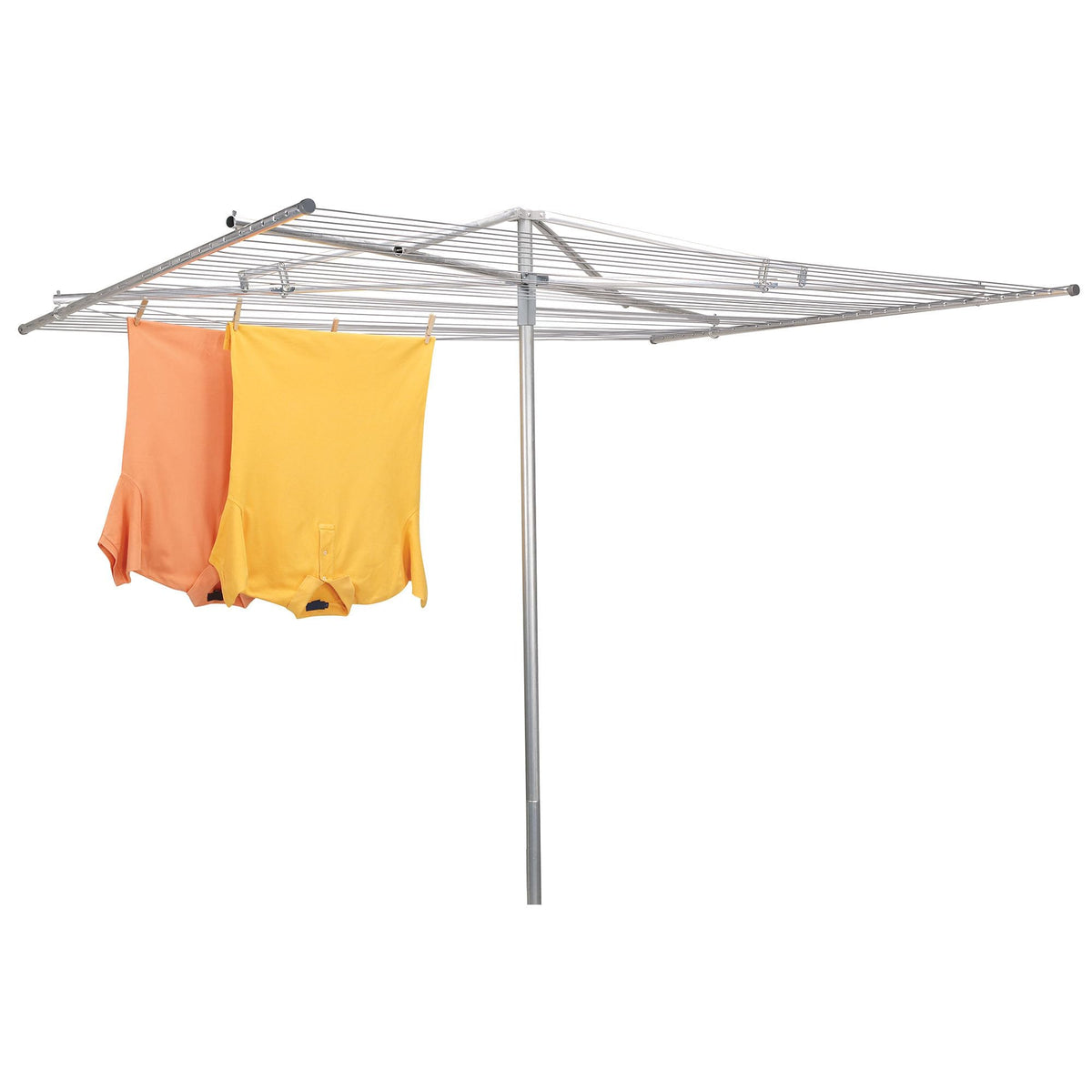 Household Essentials front view of umbrella dryer showing full 30-line capacity and easy access