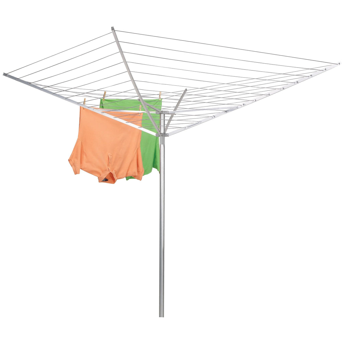 Household Essentials front view of umbrella dryer showing full drying capacity and easy access