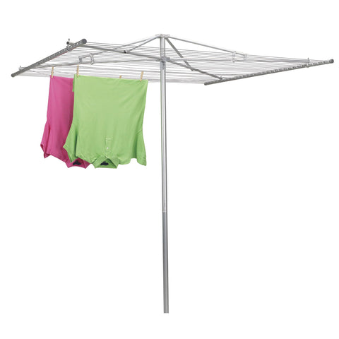 Household Essentials front view of umbrella dryer showing full hanging capacity and easy access