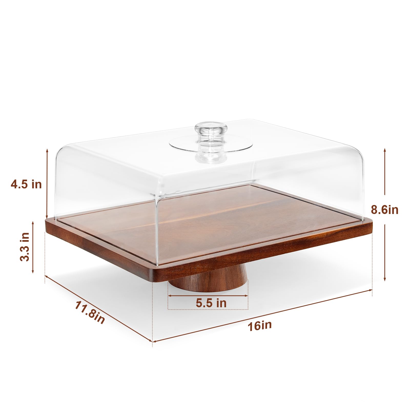 HouseJoy clear acrylic dome close-up highlighting shatterproof clarity and easy lifting