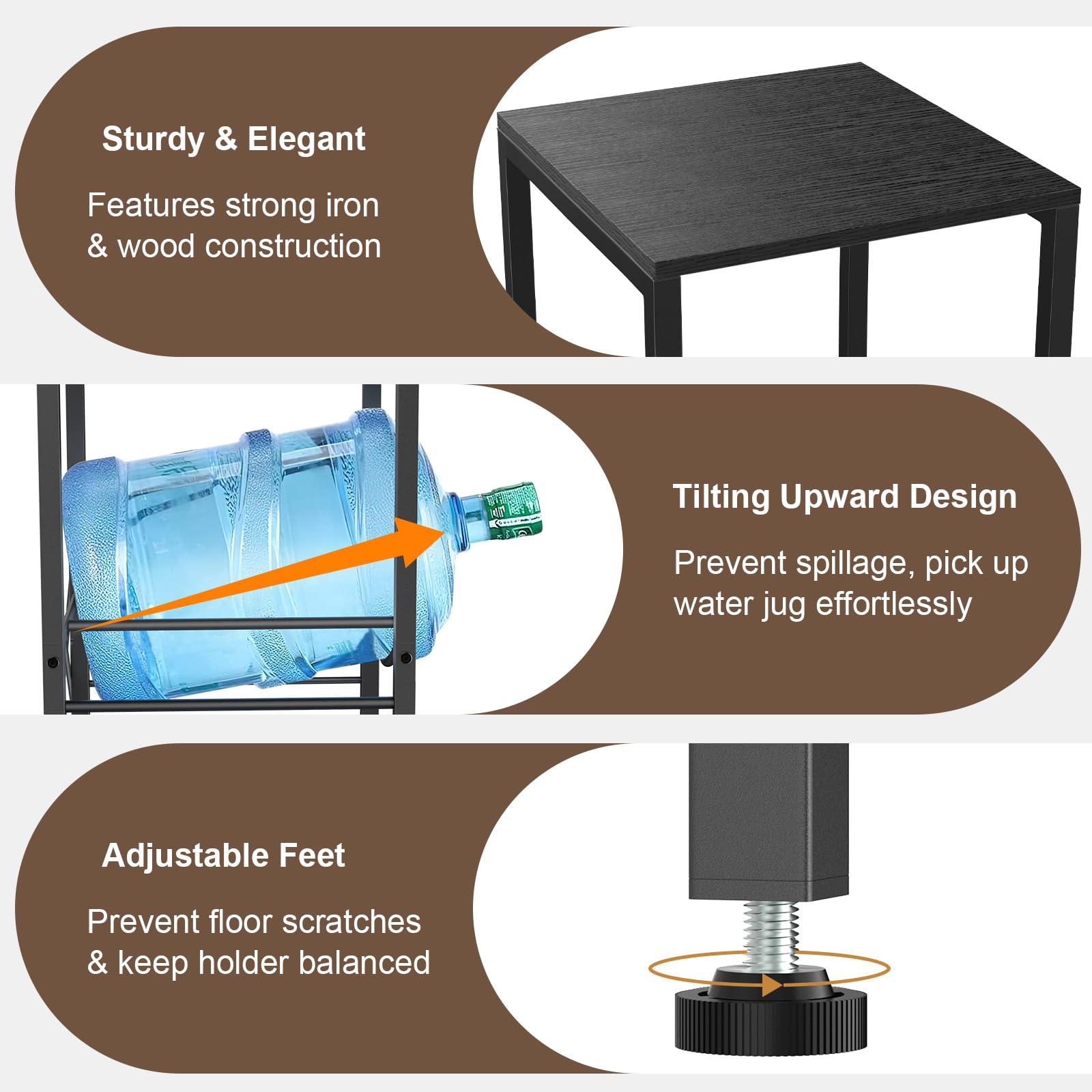 Housolution adjustable feet protecting floor and leveling on uneven surfaces