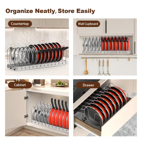 Housolution holding cutting boards and lids neatly to prevent scratches and clutter
