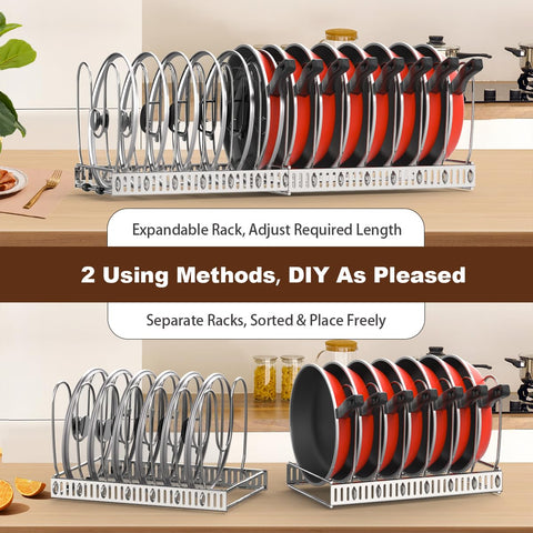 Housolution supporting heavy cast iron pans to show sturdy durable construction