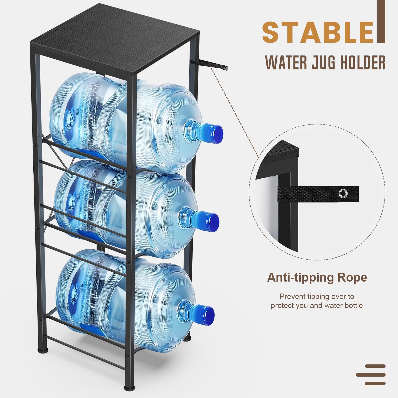 Housolution in kitchen lifestyle scene organizing water jugs and decor