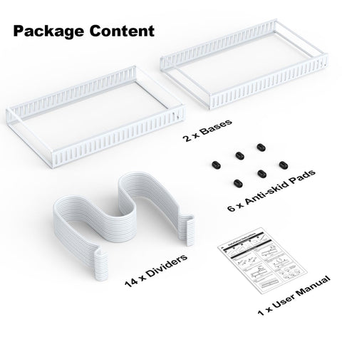 Housolution next to plates and cutting board benefit: clear size and capacity reference