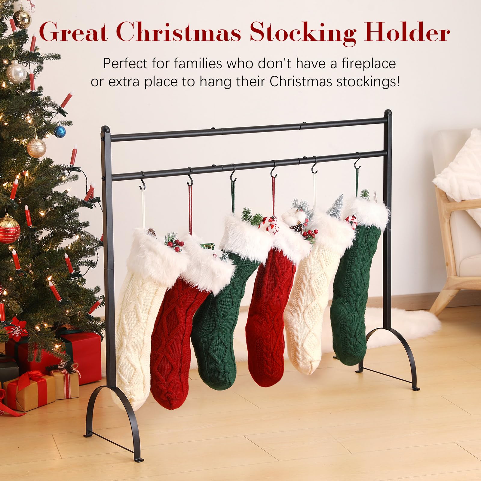 Housolution close-up of removable hooks demonstrating flexible hanging benefit
