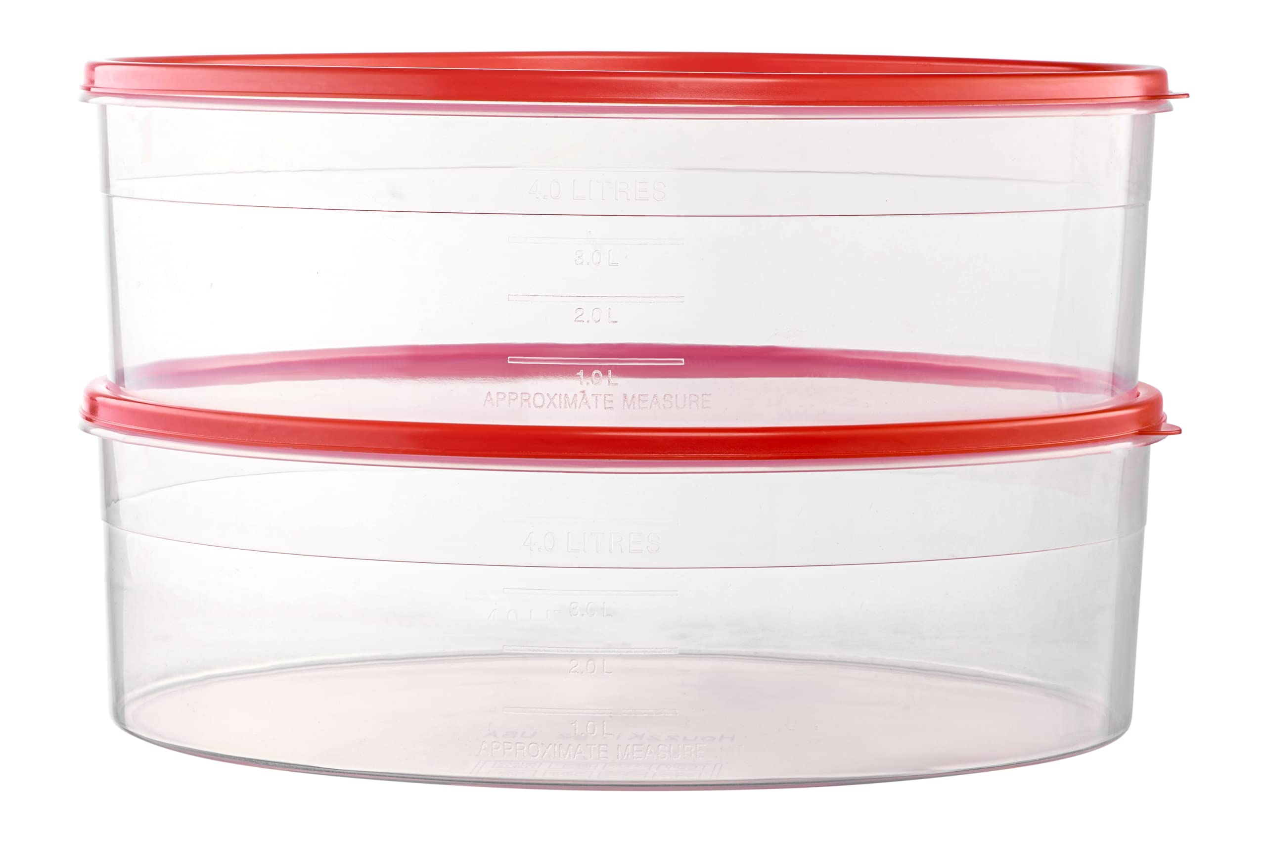 HOUZZKINGZ USA front view of closed pie carrier showing clear lid and seal benefit