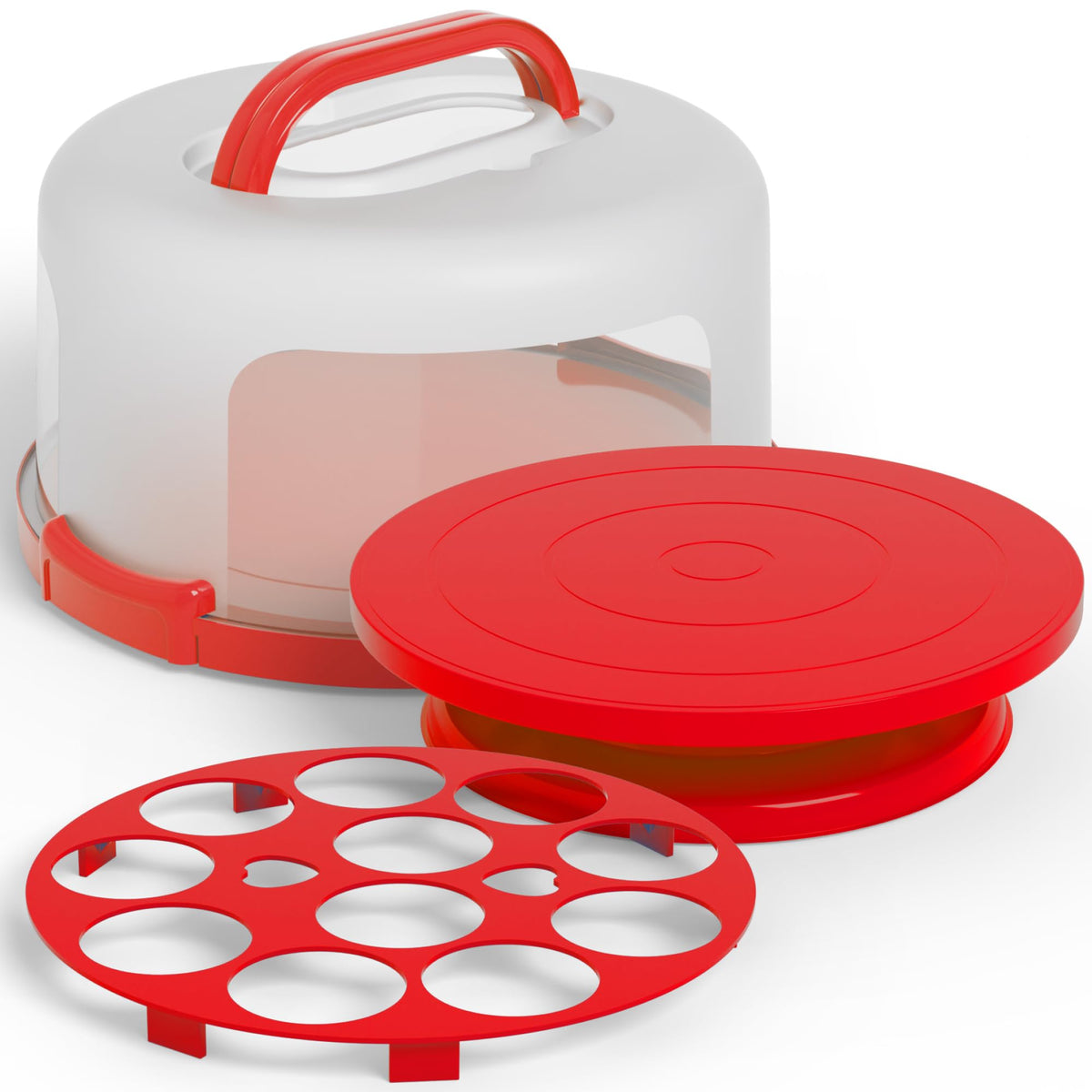 HOUZZKINGZ USA clear dome front view showcasing cake protection and display