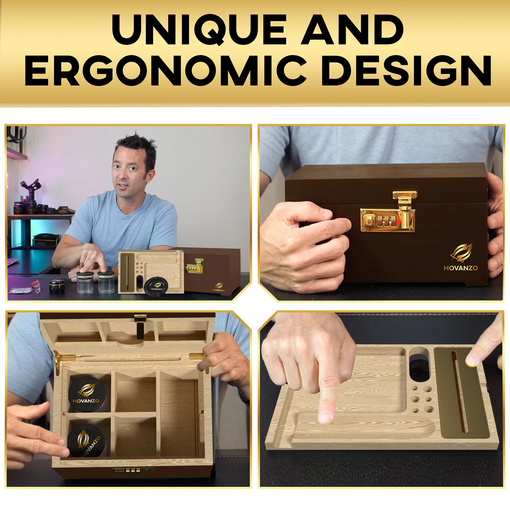 HOVANZO box held in hand showing size and portability for practical home use