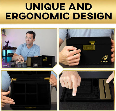 HOVANZO lifestyle desk organization scene demonstrating neat home workspace