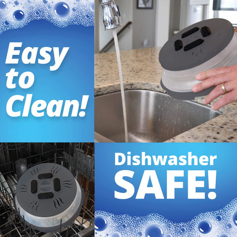 HOVER COVER placed in dishwasher for quick hygienic cleaning benefit