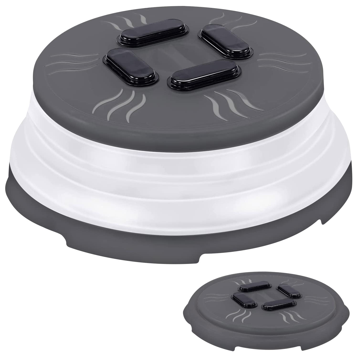 HOVER COVER front view clear charcoal shows full coverage and visibility benefit