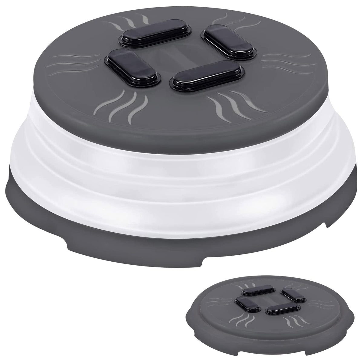HOVER COVER front view clear charcoal shows full coverage and visibility benefit