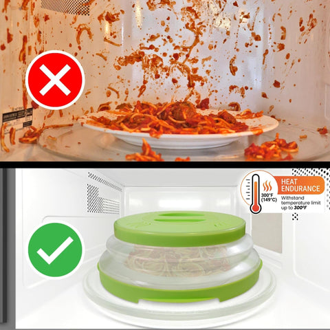 HOVER COVER attached to microwave ceiling for quick-access benefit