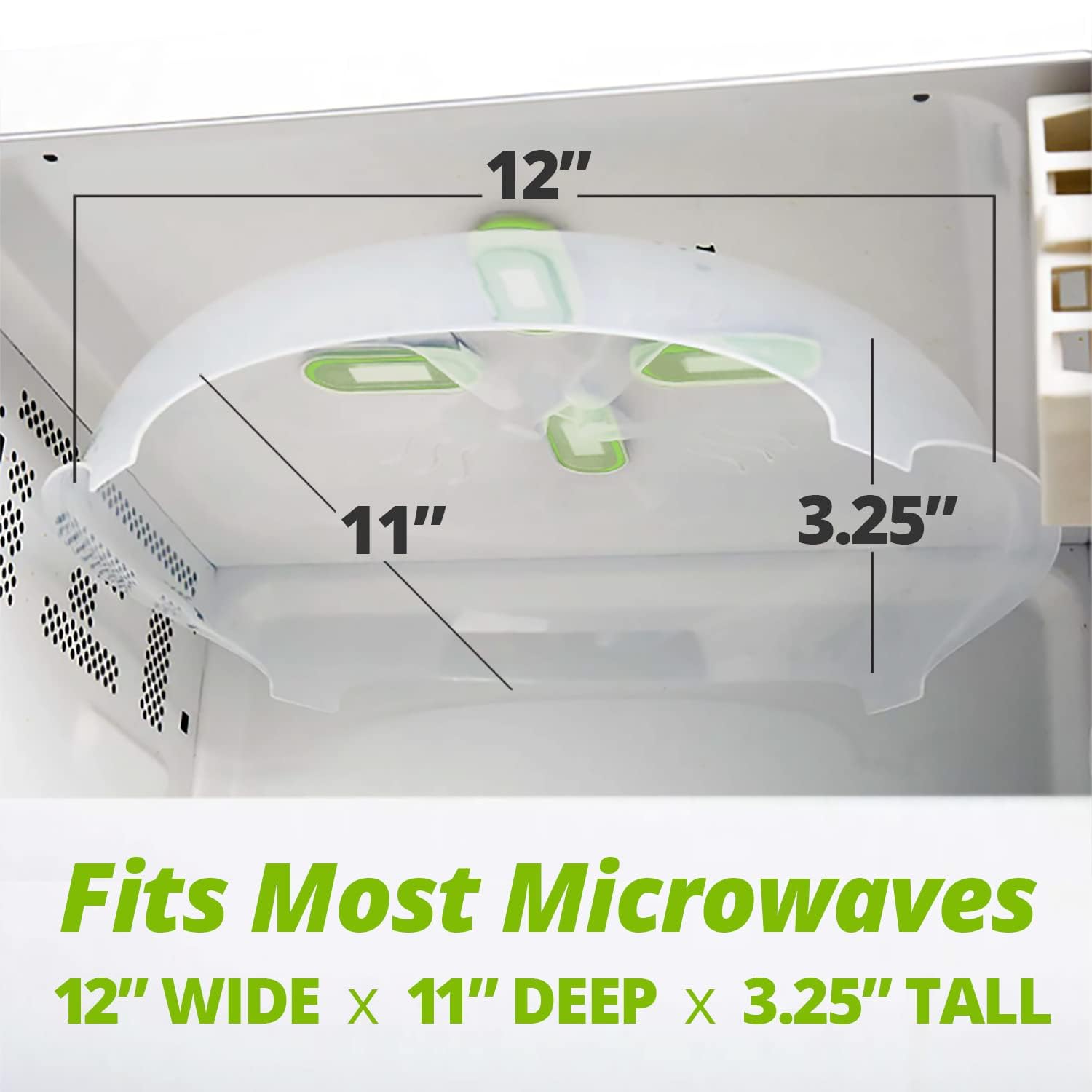 HOVER COVER magnetically attached to microwave ceiling for easy access