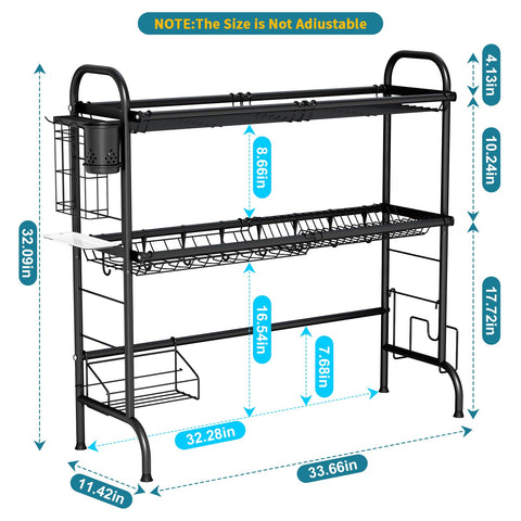 HOWDIA middle shelf holding bowls and pots for heavy-duty drying benefit
