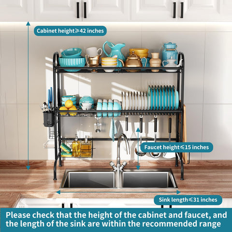 HOWDIA top tier close-up with plates drying fast and saving counter space