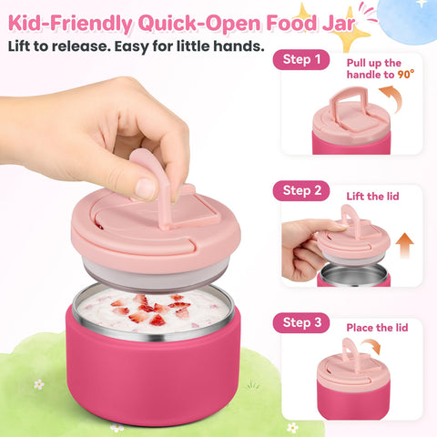 Howeemo bento latch detail showing kid-friendly closure and spill prevention