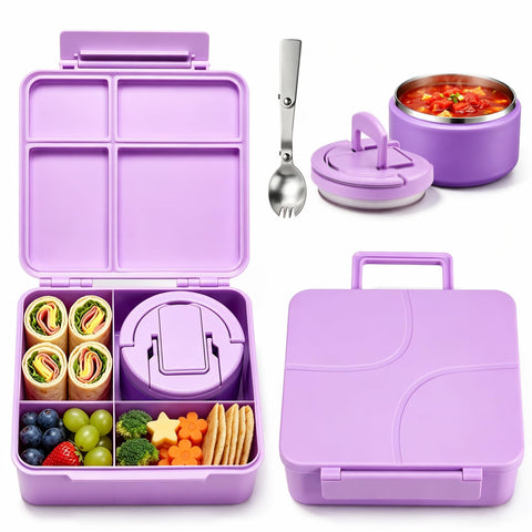 Howeemo front packaging showing purple lunch set and compact design benefit