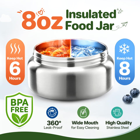 Howeemo stainless-steel soup thermo wide mouth detail for easy filling