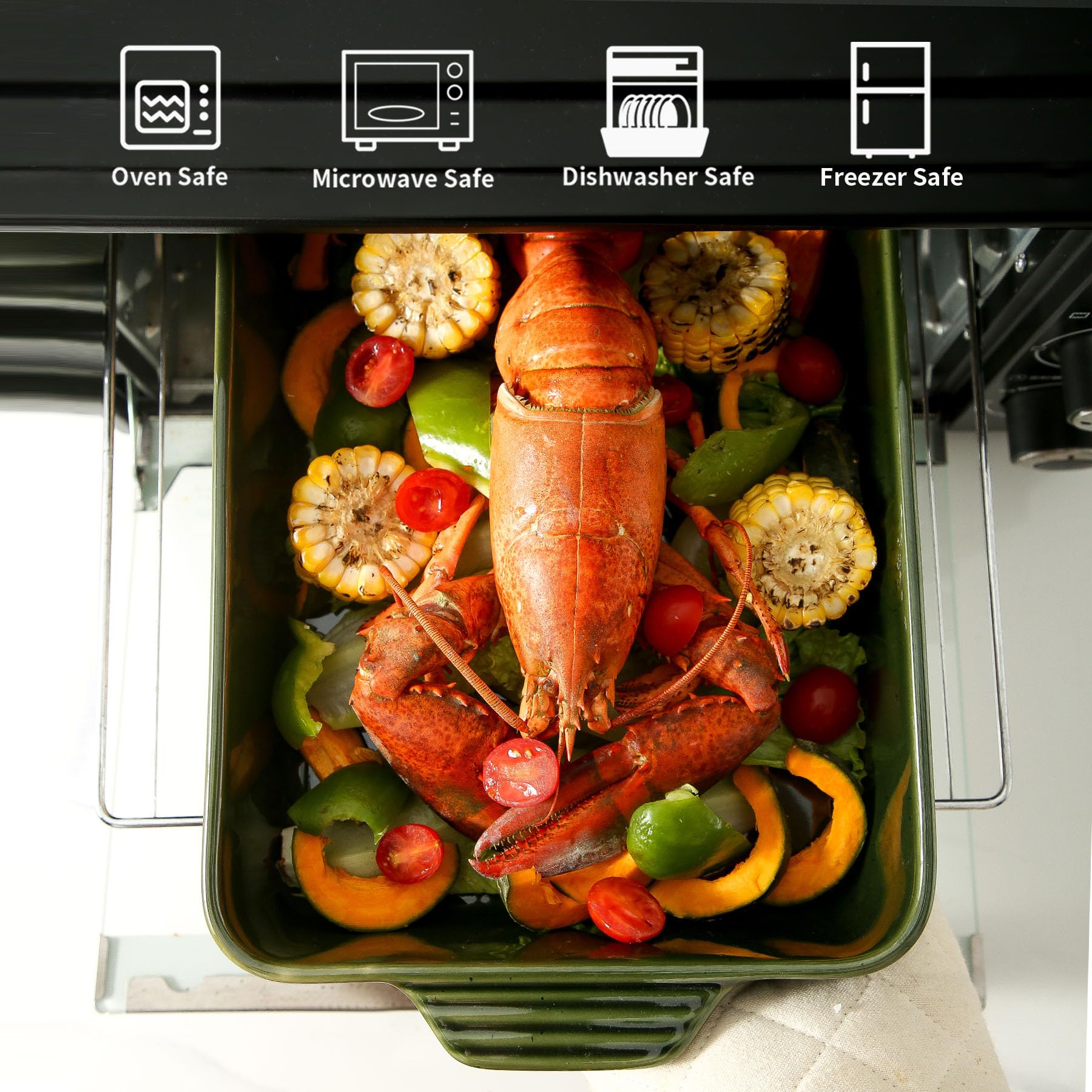 Howise glossy porcelain interior close-up showing smooth surface for easy cleaning