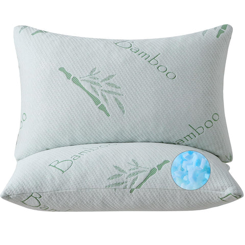 HOXXME king pillows front packaging showing two-pack and benefit of matching support