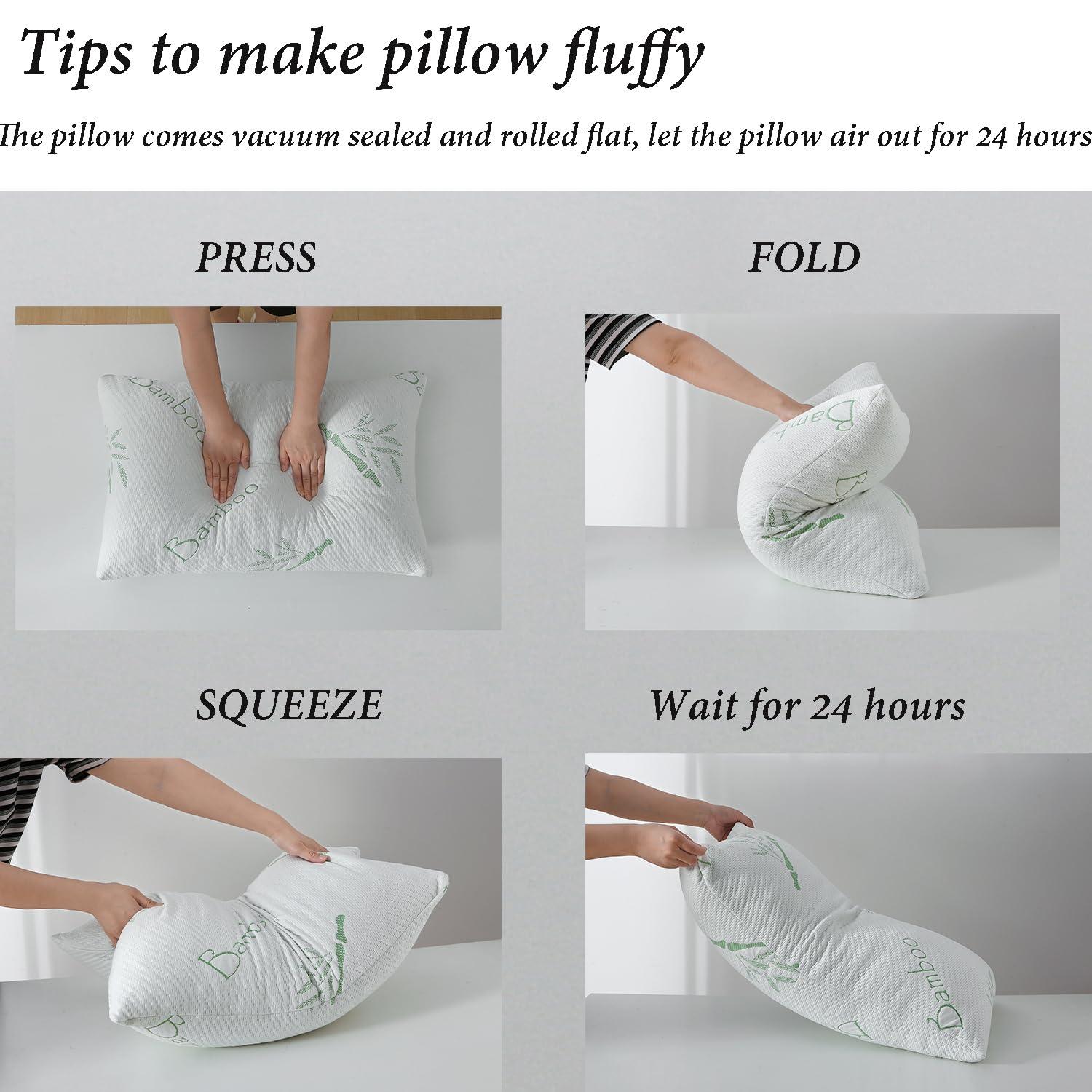 HOXXME pillow compressed and then expanded demonstrating fast unpacking benefit
