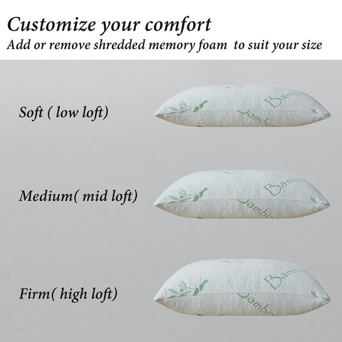 HOXXME pillow next to ruler for king-size scale and accurate dimension reference
