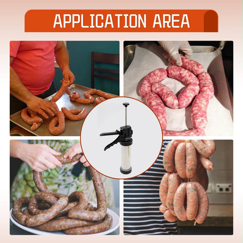 Hoypeyfiy jerky gun in use extruding uniform meat strips for consistent drying benefit