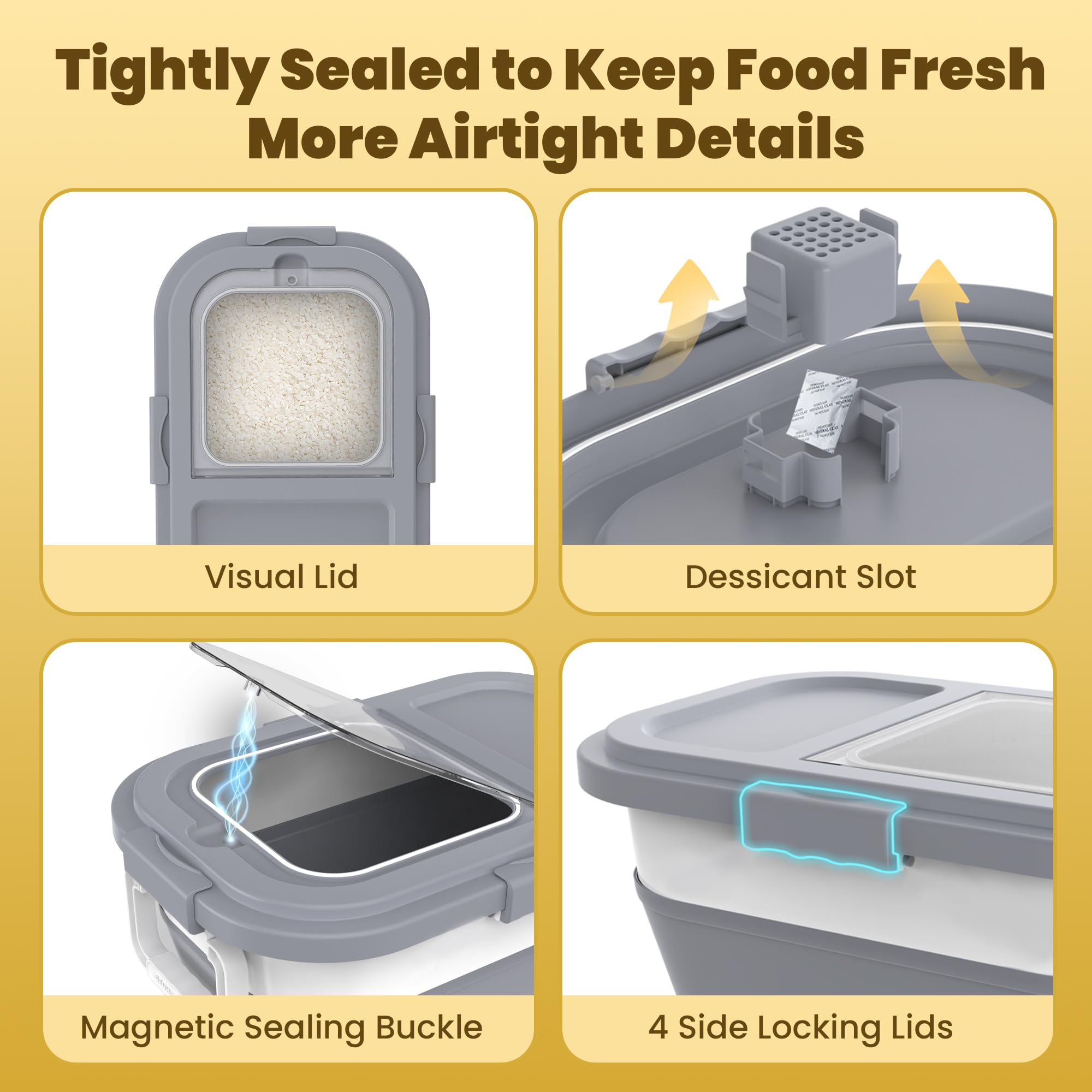 HOYTAMDAR interior desiccant slot detail preventing humidity in stored food