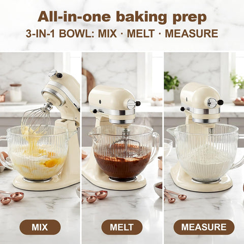 HOZODO mixing dough in bowl on mixer, efficient-mixing benefit