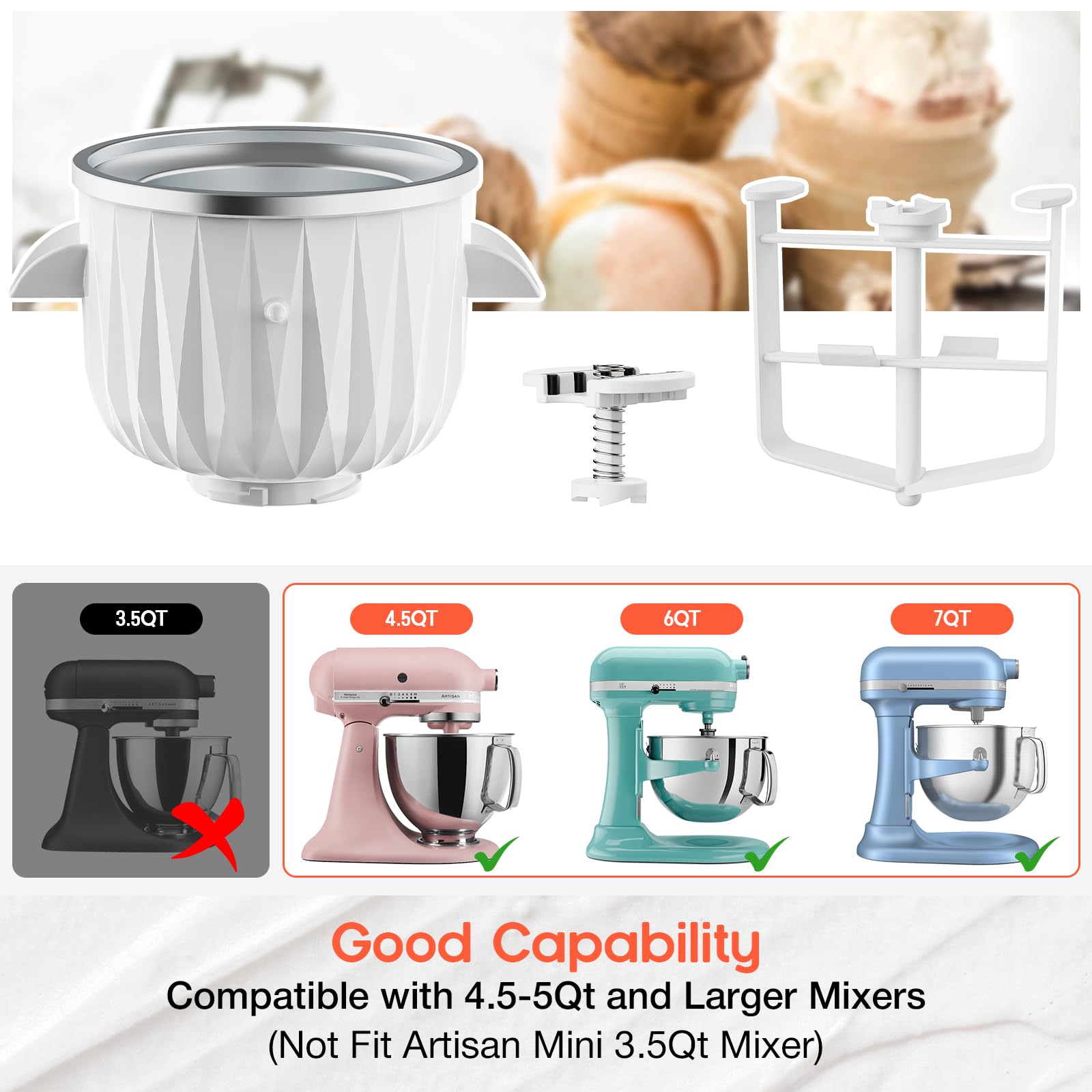 HOZODO mounted on KitchenAid mixer demonstrating secure fit and stability benefit