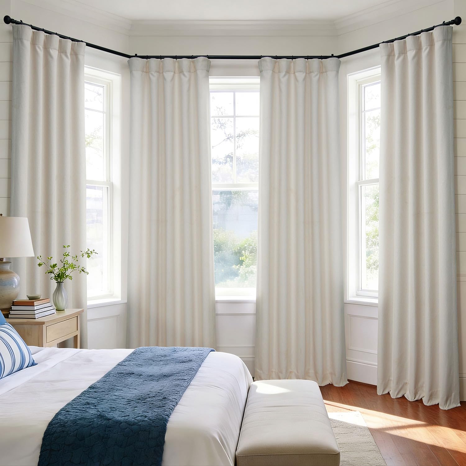 HPD Half Price Drapes close-up of faux linen texture showing natural look benefit