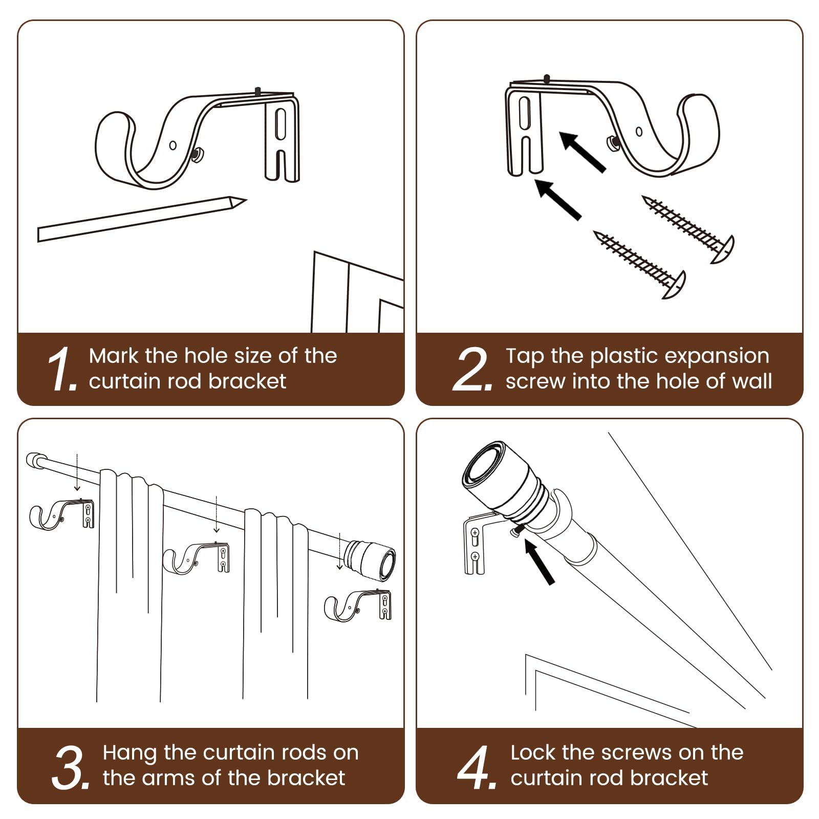 Hradecti brackets and hardware laid out showing included parts for easy installation