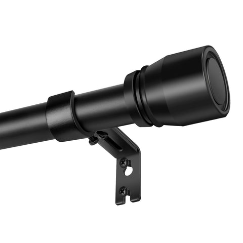 Hradecti front view of two matte black rods showing durable finish and modern look