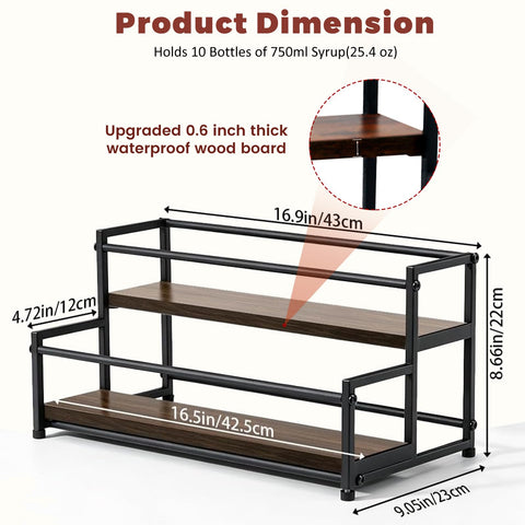 HRUSGO shelf detail showing stable ledge and secure bottle support