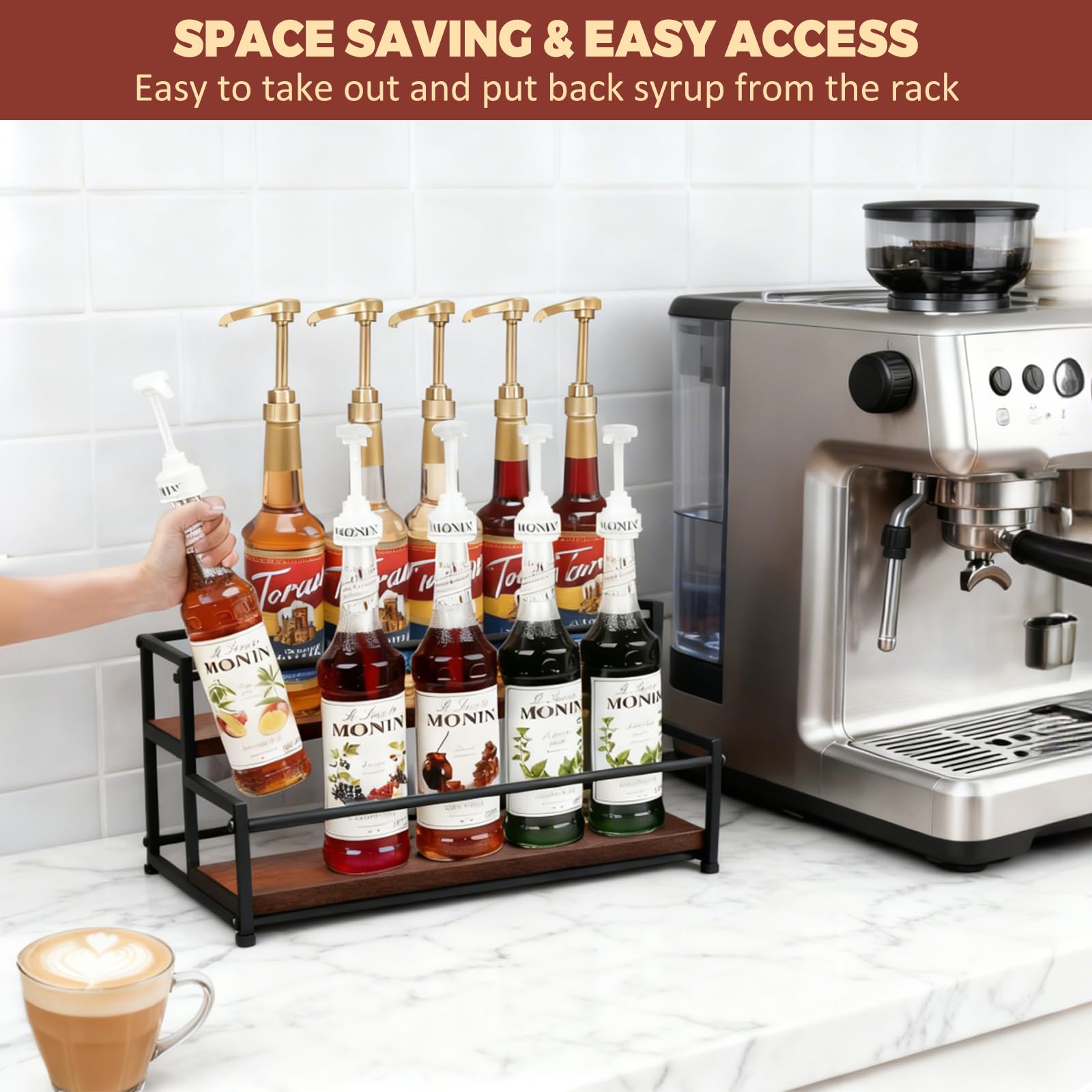 HRUSGO side profile highlights stepped shelving and space-saving vertical design